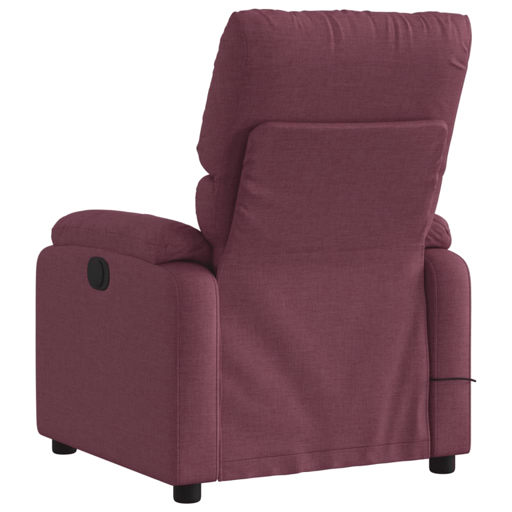 vidaXL Sillón reclinable de masaje eléctrico tela morado