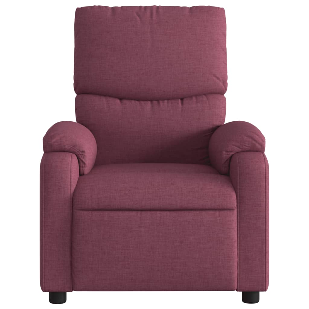 vidaXL Sillón reclinable de masaje eléctrico tela morado