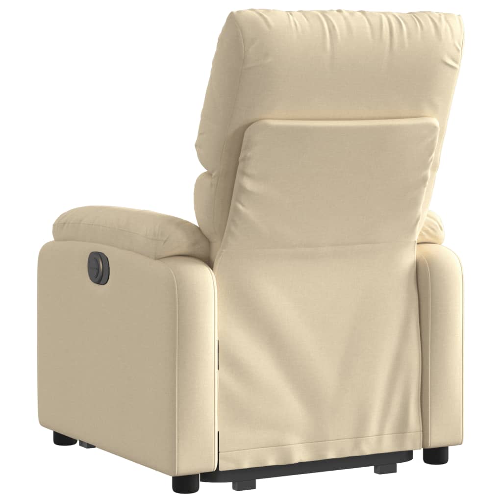 vidaXL Sillón reclinable elevable de tela color crema