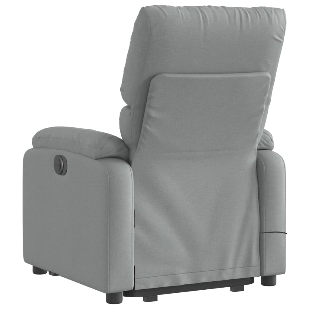 vidaXL Sillón de masaje reclinable de pie de tela gris claro