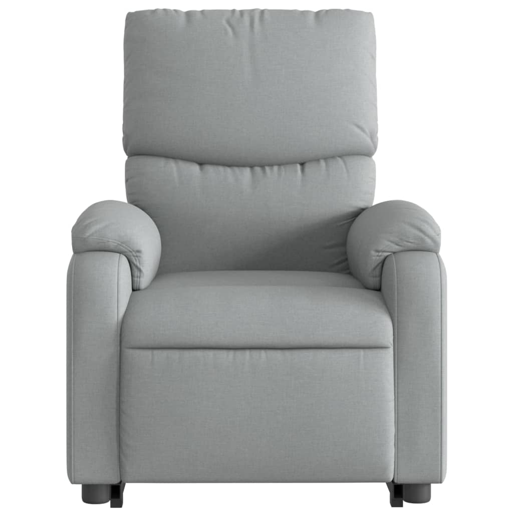 vidaXL Sillón de masaje reclinable de pie de tela gris claro