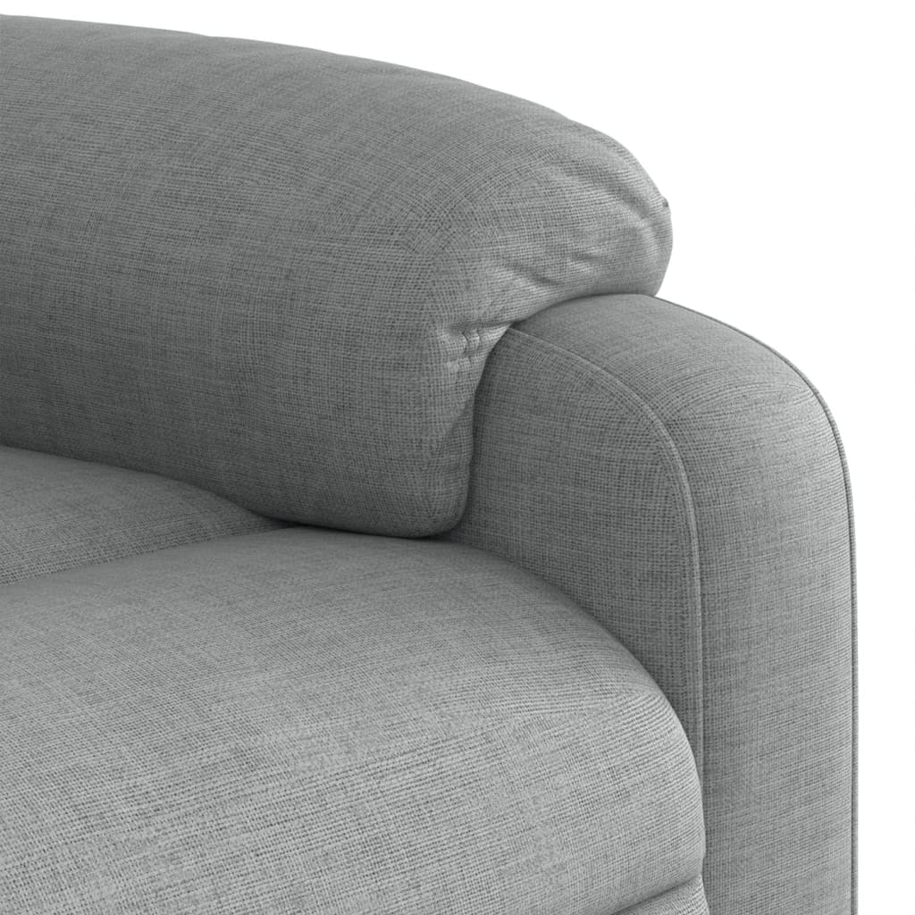 vidaXL Sillón de masaje reclinable de pie de tela gris claro