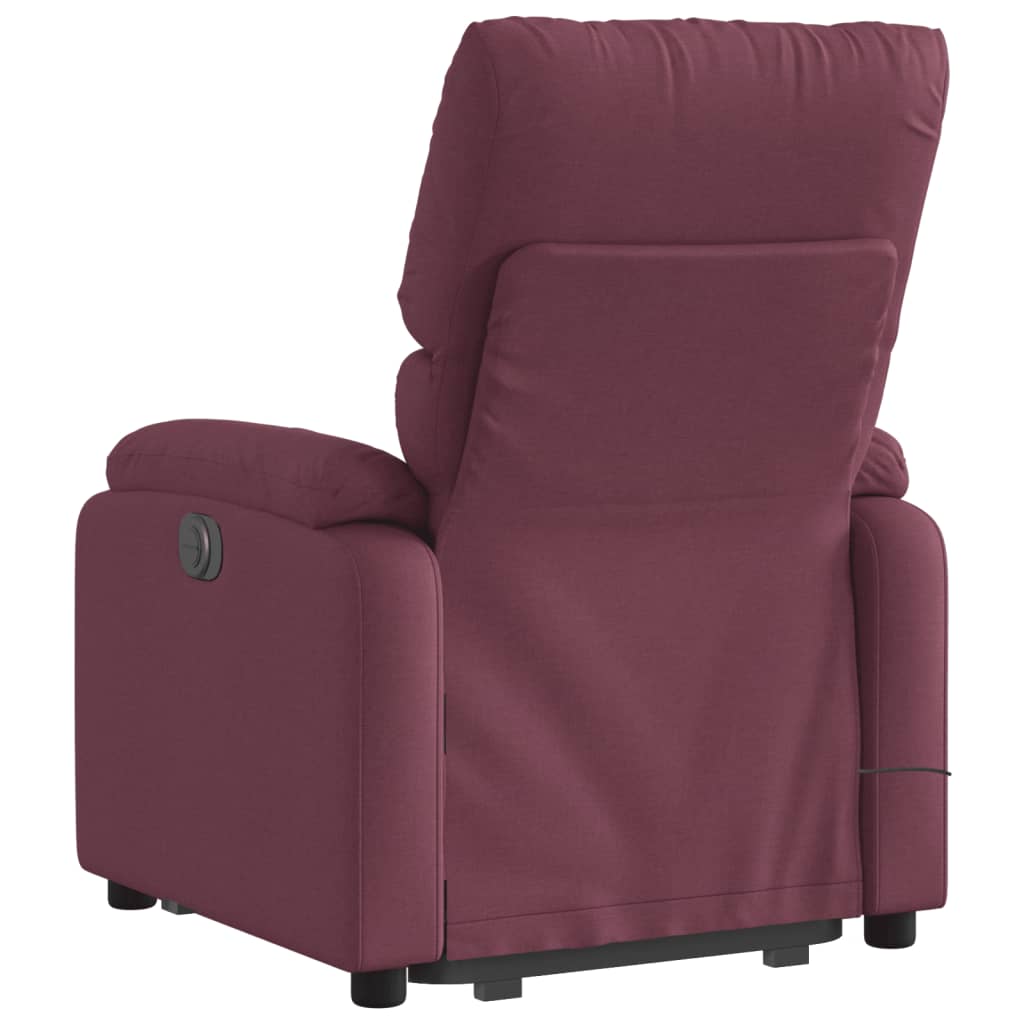 vidaXL Sillón reclinable de masaje elevable tela morado