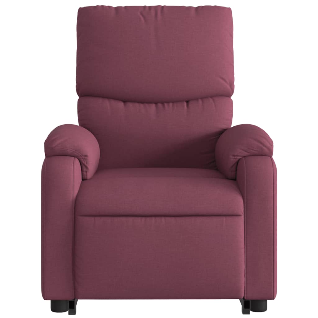 vidaXL Sillón reclinable de masaje elevable tela morado