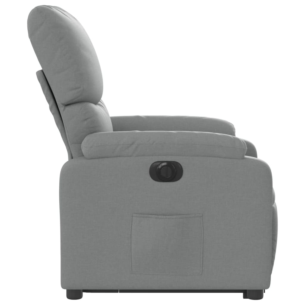 vidaXL Sillón eléctrico reclinable elevable de tela gris claro