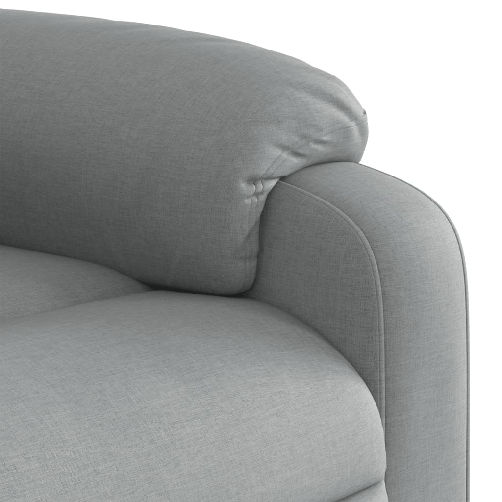 vidaXL Sillón eléctrico reclinable elevable de tela gris claro