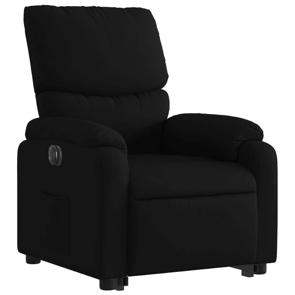 vidaXL Sillón eléctrico reclinable elevable de tela negro