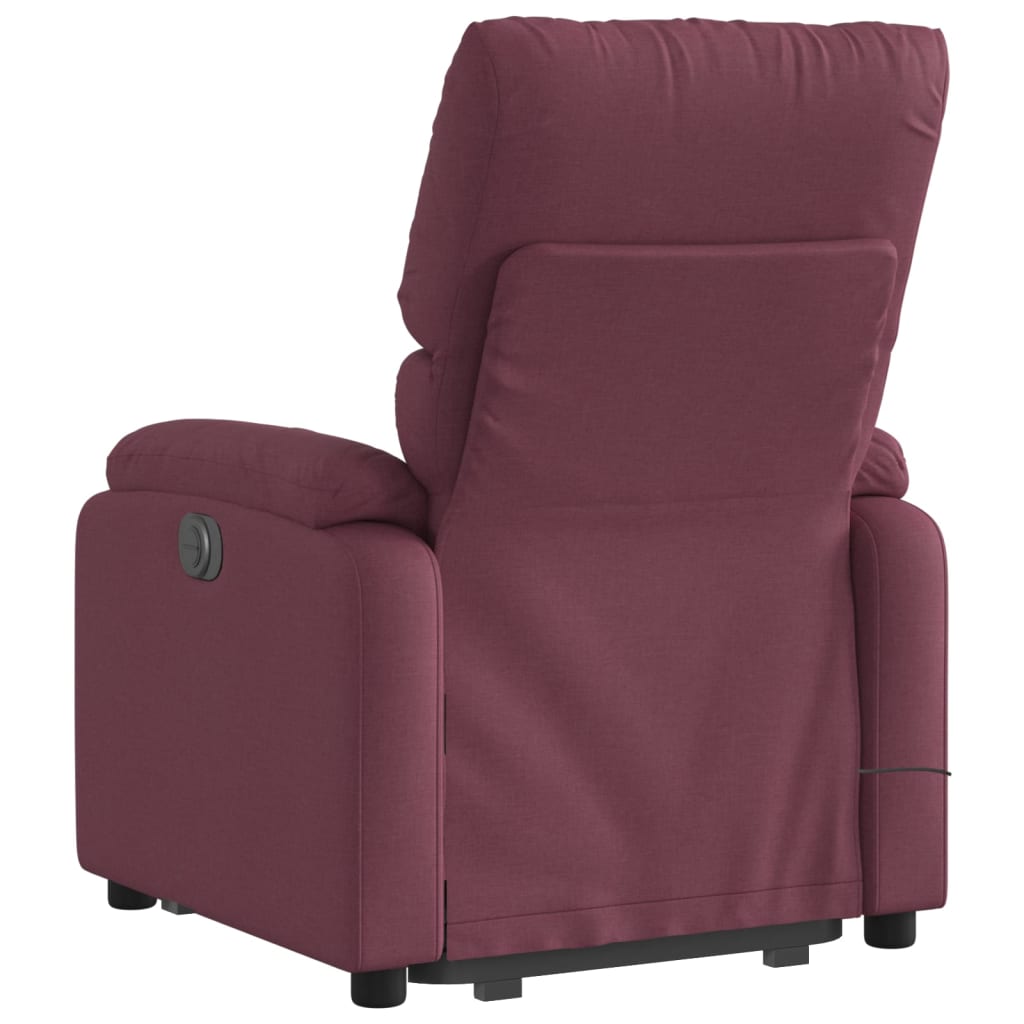 vidaXL Sillón de masaje eléctrico reclinable elevable tela morado