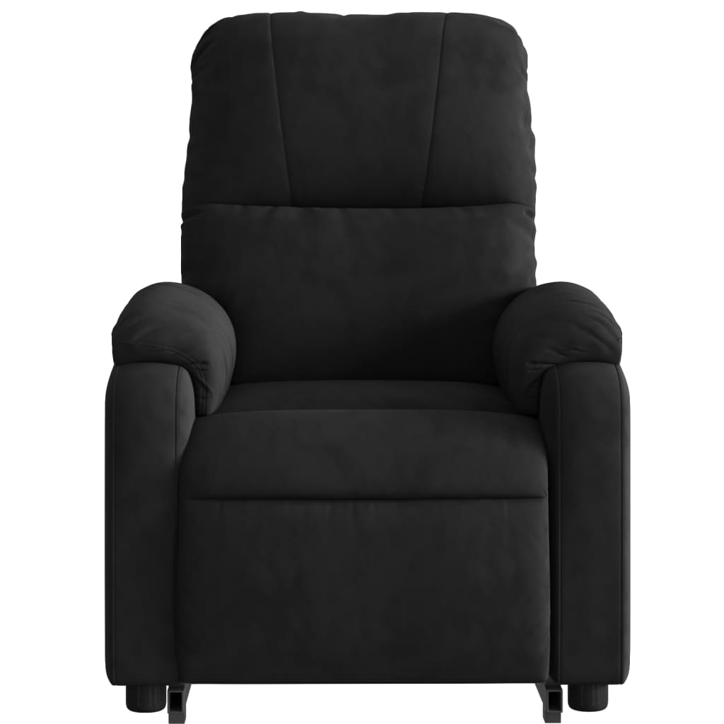 vidaXL Sillón eléctrico reclinable elevable tela microfibra negro