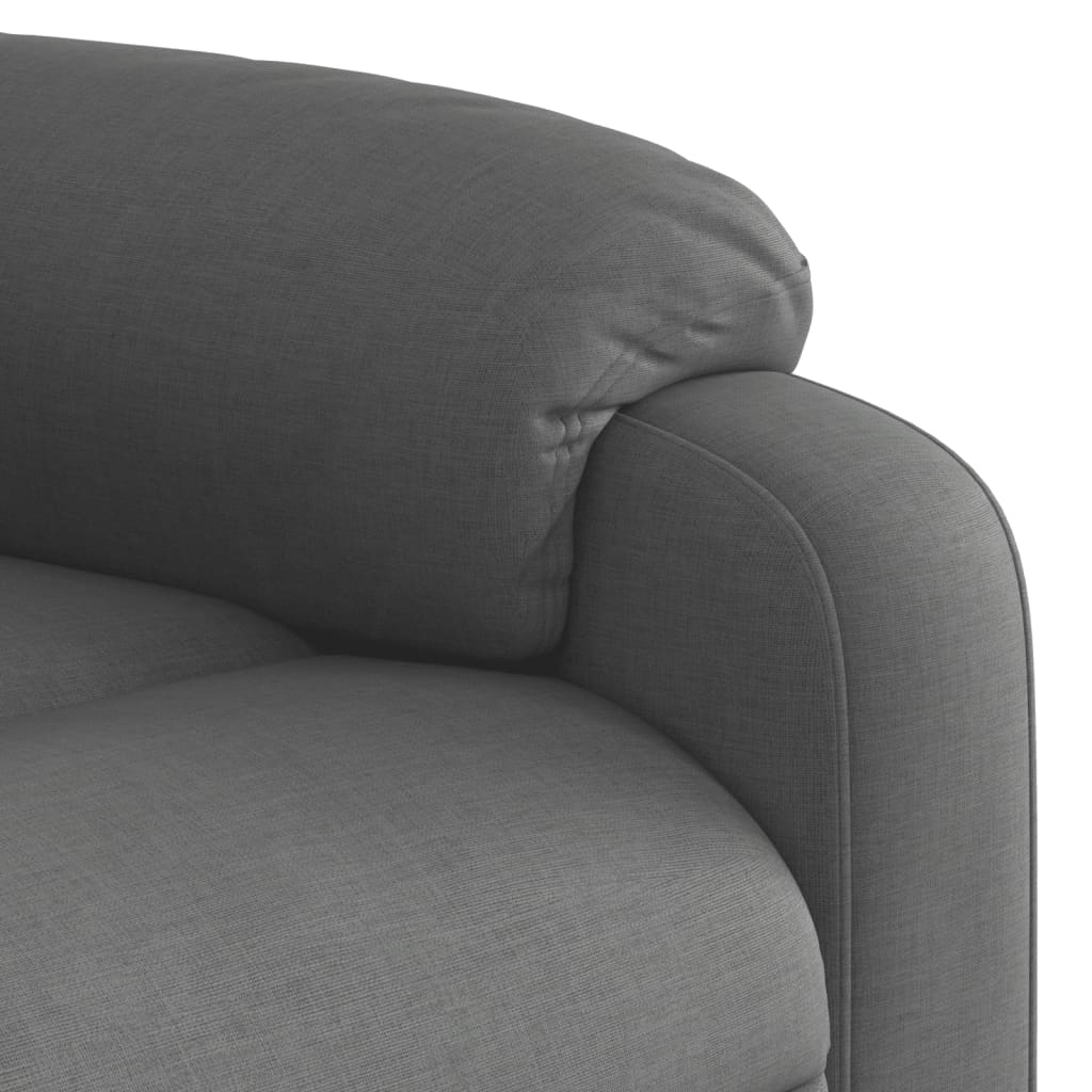 vidaXL Sillón reclinable de masaje eléctrico tela gris oscuro