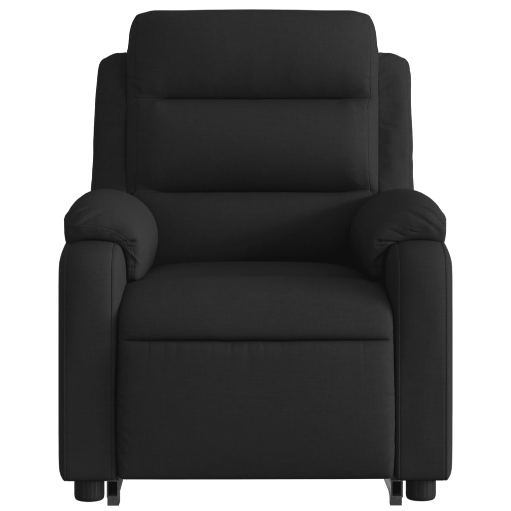 vidaXL Sillón de masaje eléctrico reclinable elevable tela negro