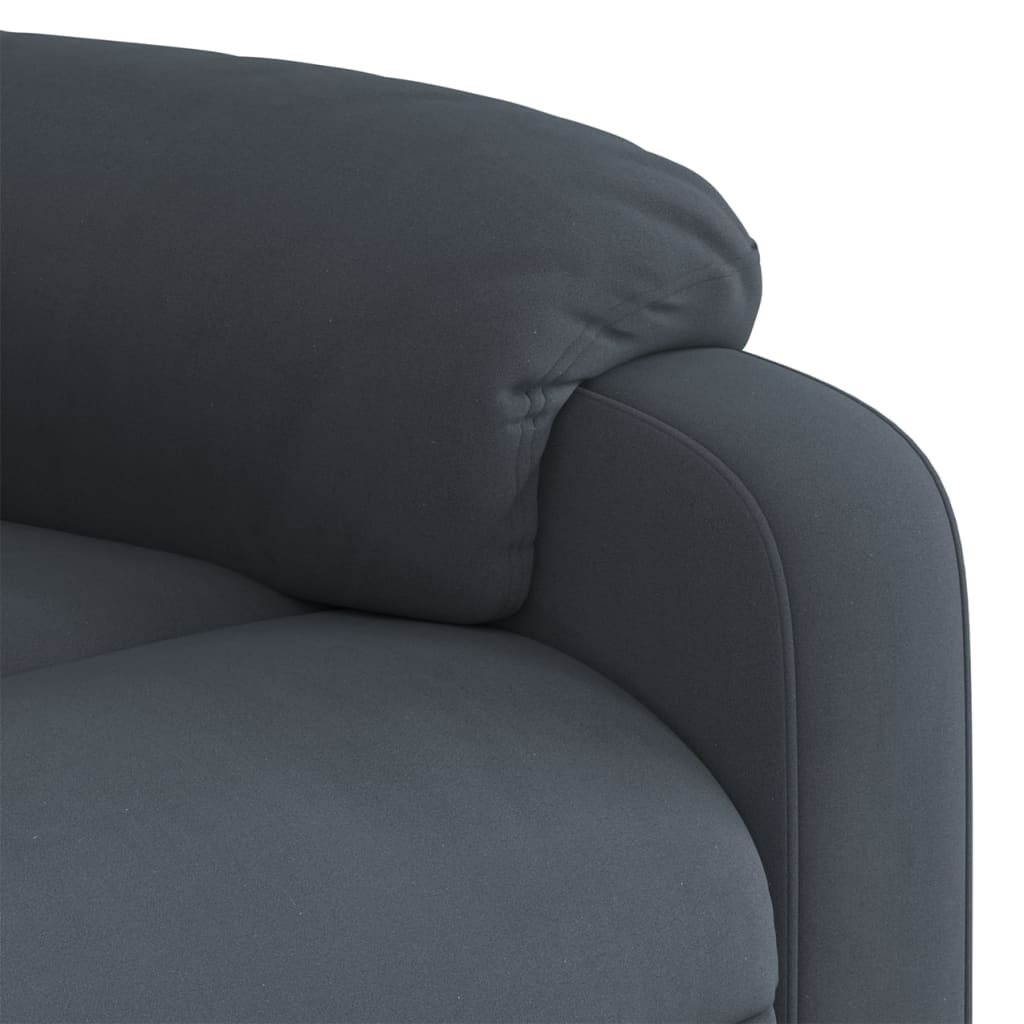 vidaXL Sillón reclinable de masaje eléctrico terciopelo gris oscuro