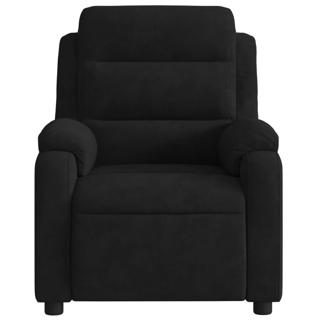 vidaXL Sillón reclinable de masaje eléctrico terciopelo negro