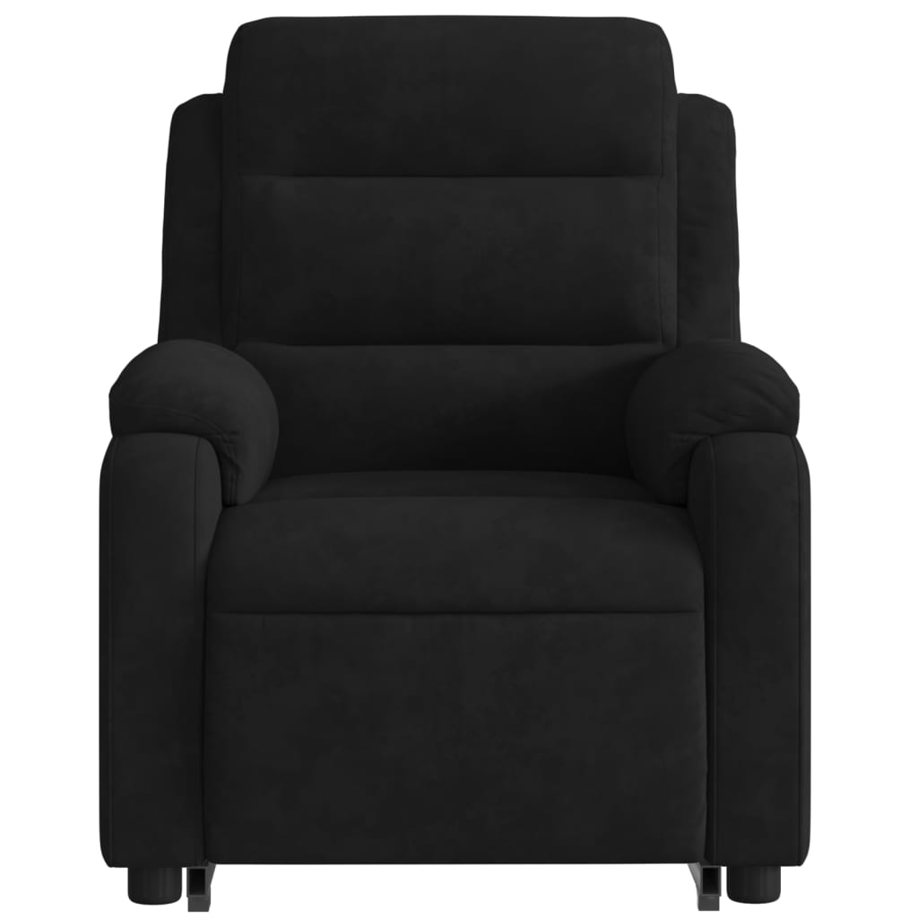 vidaXL Sillón reclinable elevable terciopelo negro