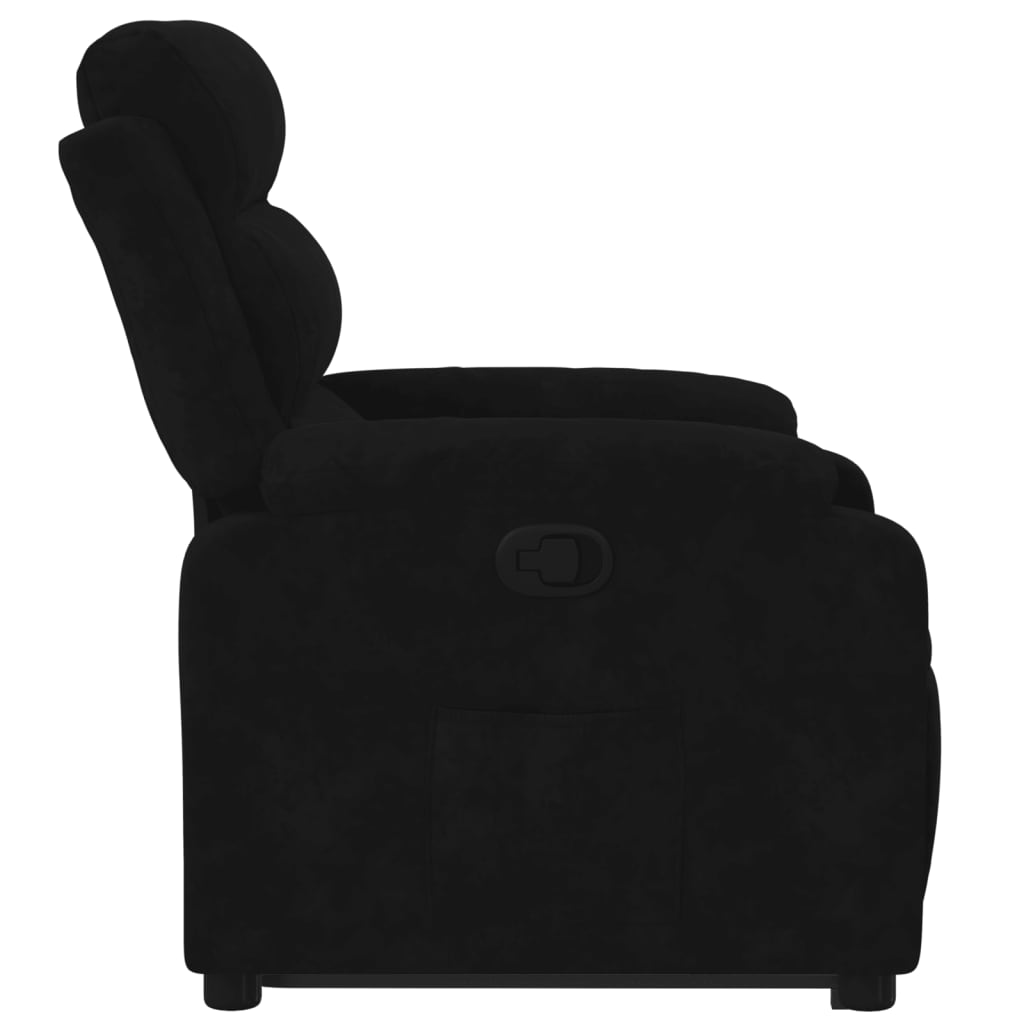 vidaXL Sillón reclinable elevable terciopelo negro