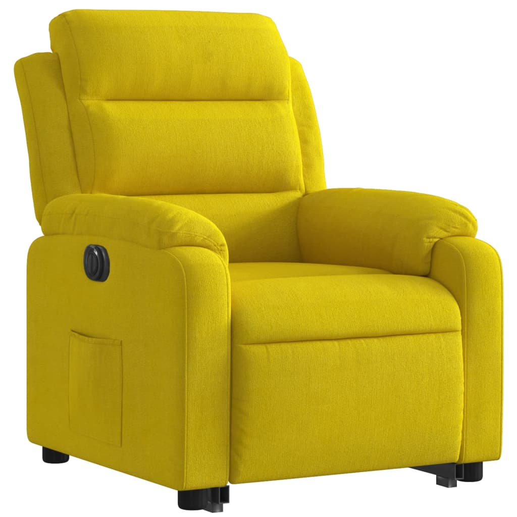 vidaXL Sillón eléctrico reclinable elevable de terciopelo amarillo