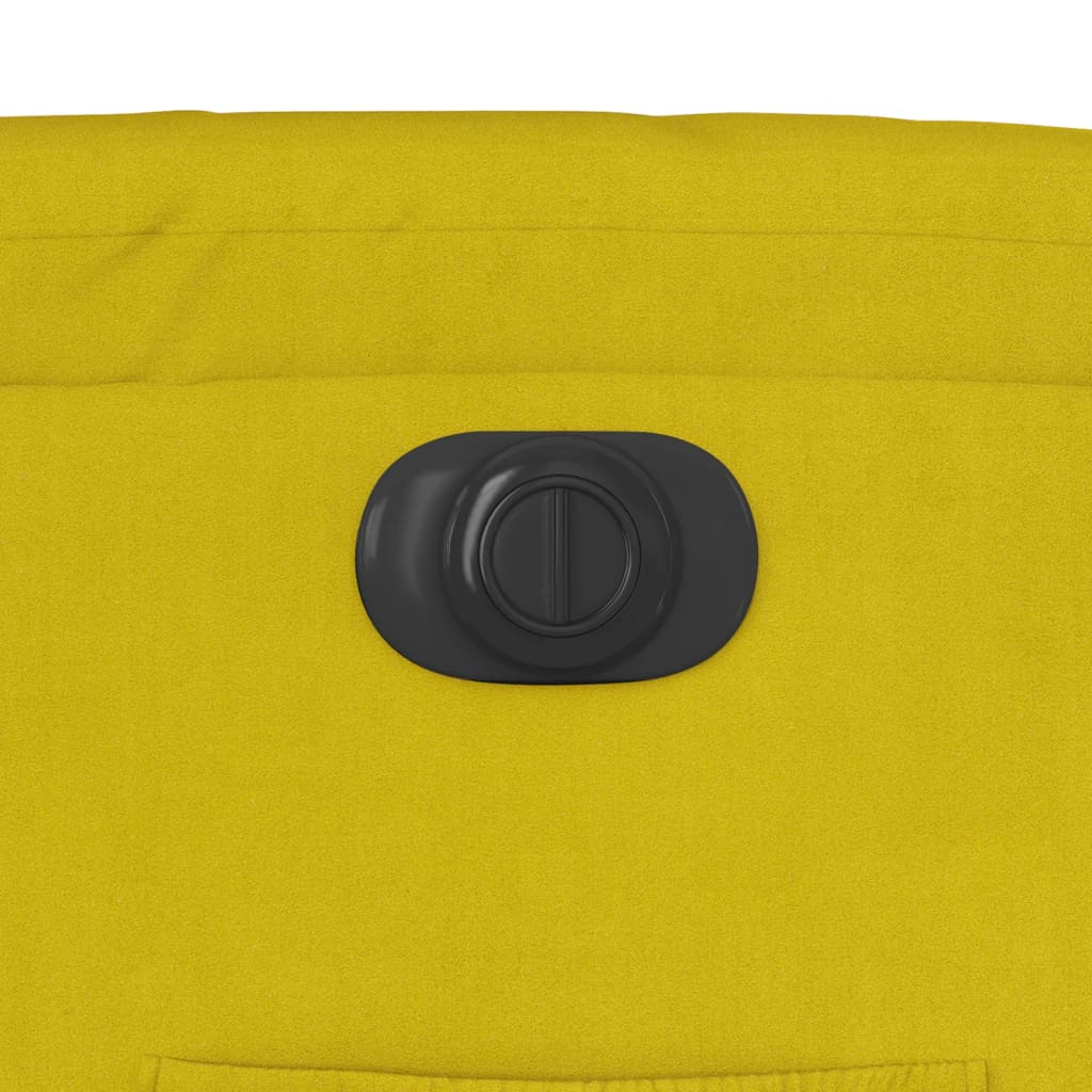 vidaXL Sillón eléctrico reclinable elevable de terciopelo amarillo