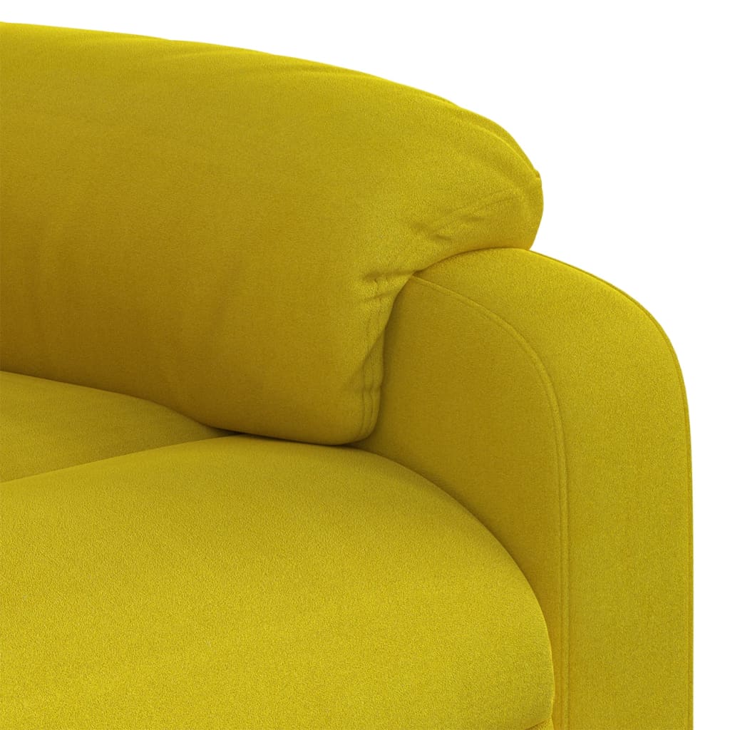 vidaXL Sillón eléctrico reclinable elevable de terciopelo amarillo