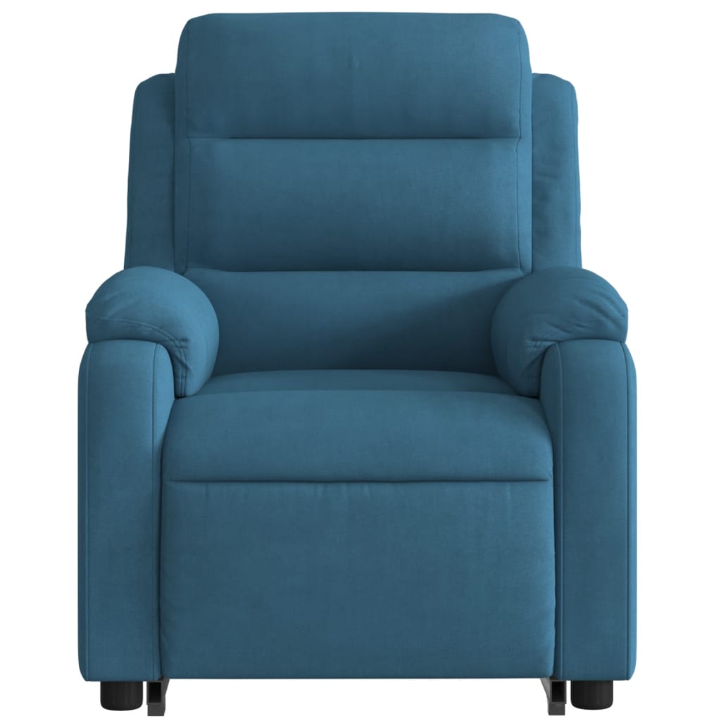 vidaXL Sillón reclinable de masaje eléctrico elevable terciopelo azul