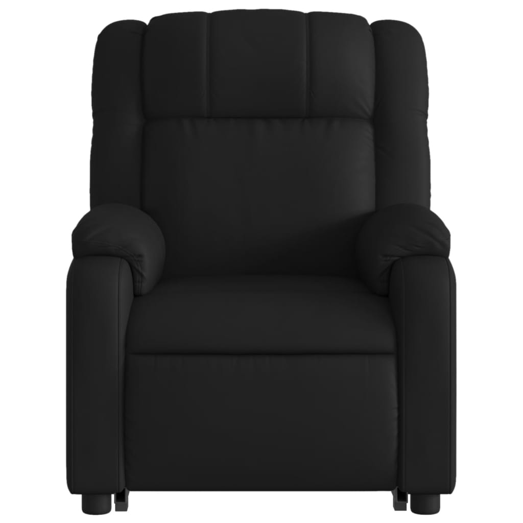 vidaXL Sillón reclinable y elevable eléctrico cuero sintético negro