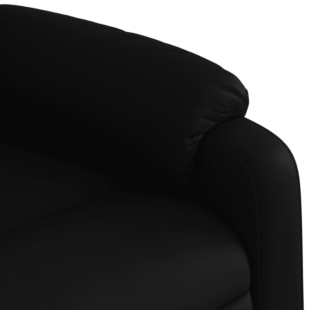 vidaXL Sillón reclinable y elevable eléctrico cuero sintético negro