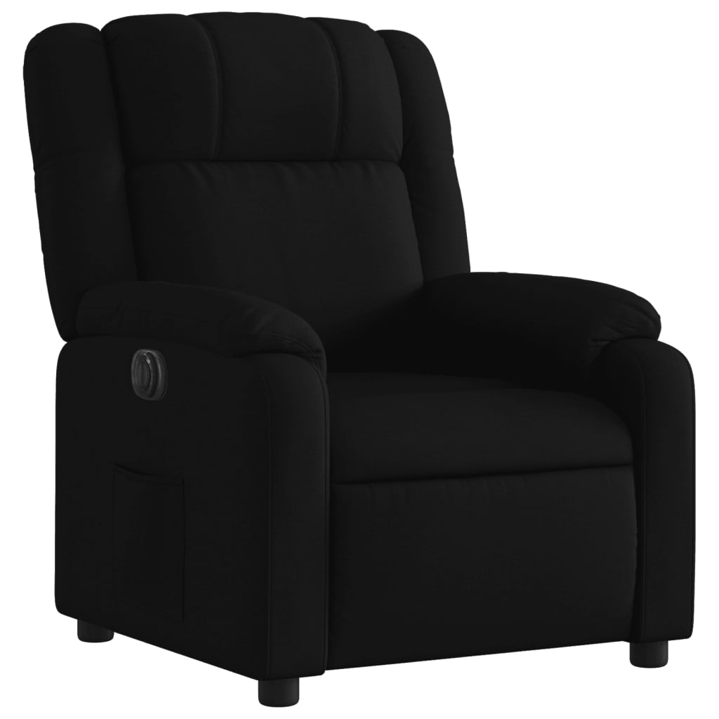 vidaXL Sillón reclinable eléctrico de tela negro