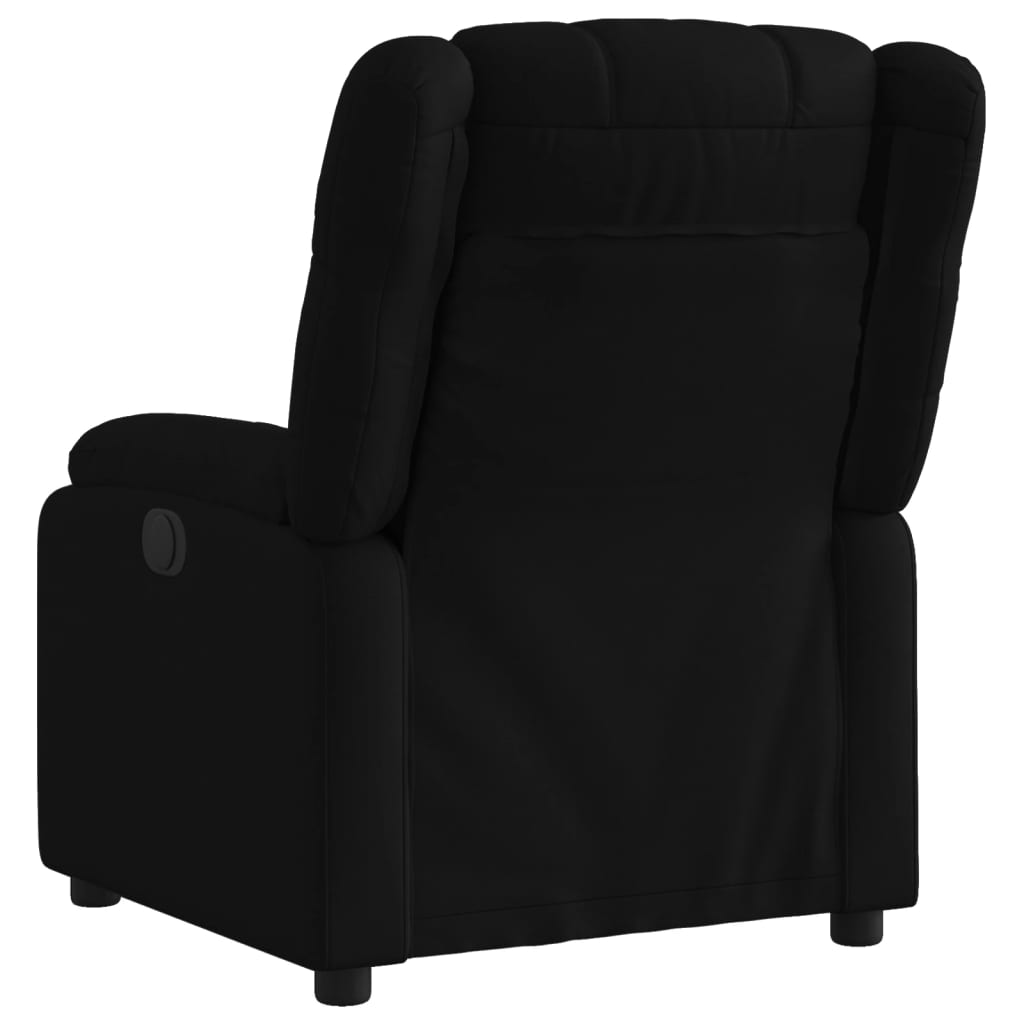 vidaXL Sillón reclinable eléctrico de tela negro