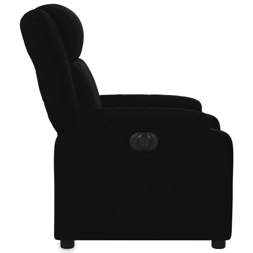 vidaXL Sillón reclinable eléctrico de tela negro