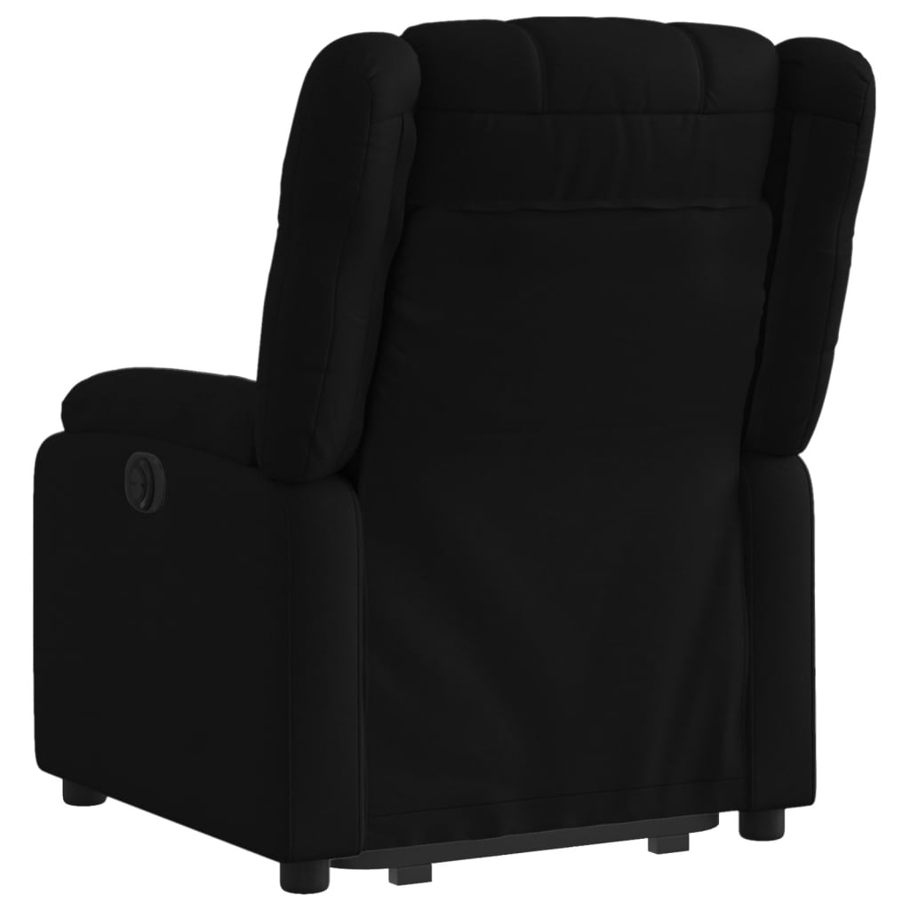 vidaXL Sillón reclinable elevable tela negro