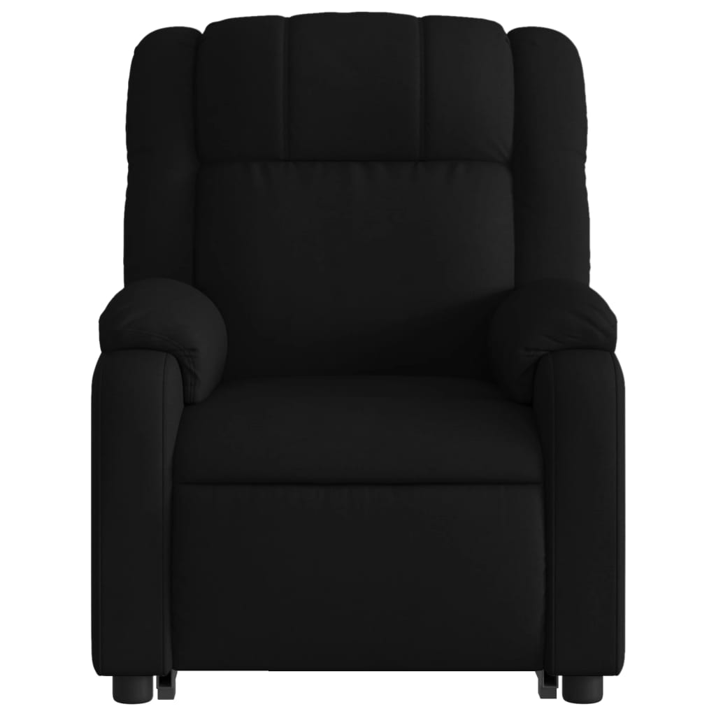 vidaXL Sillón reclinable elevable tela negro