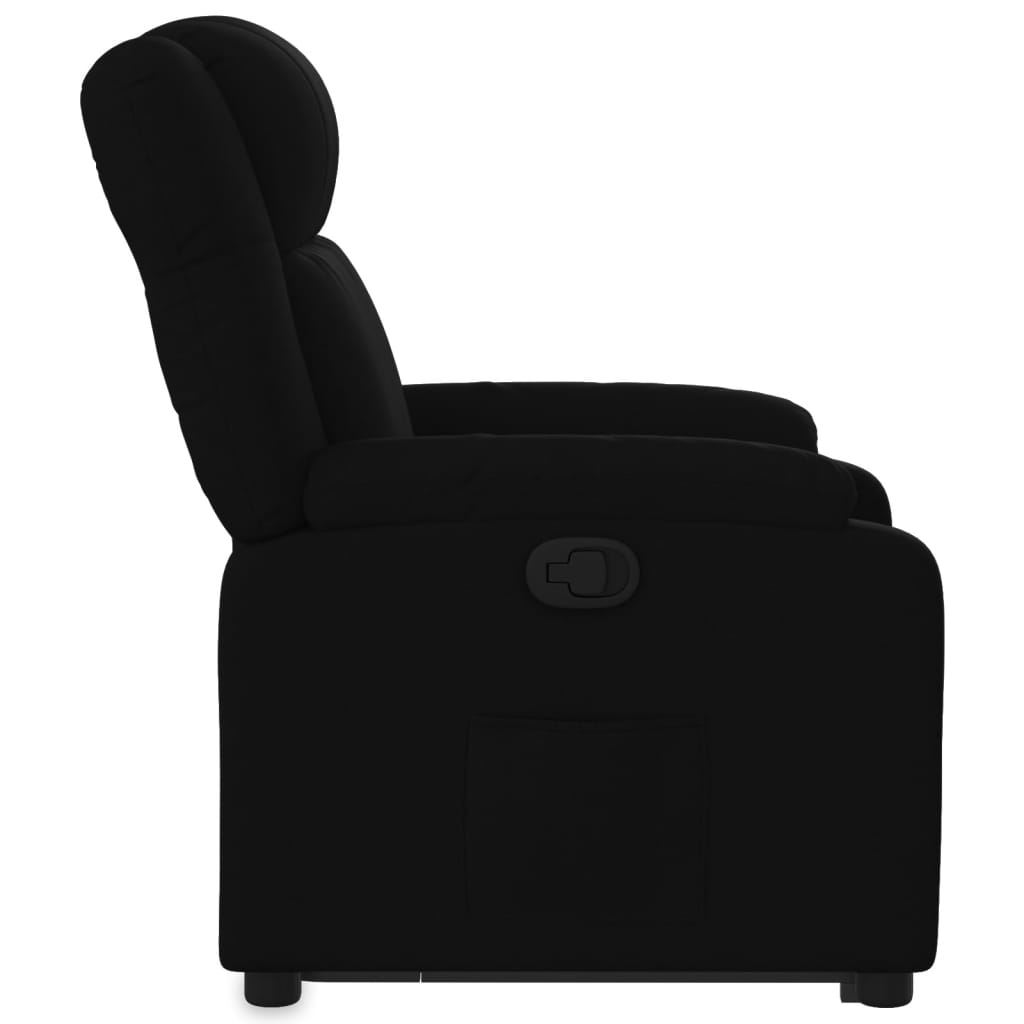 vidaXL Sillón reclinable elevable tela negro