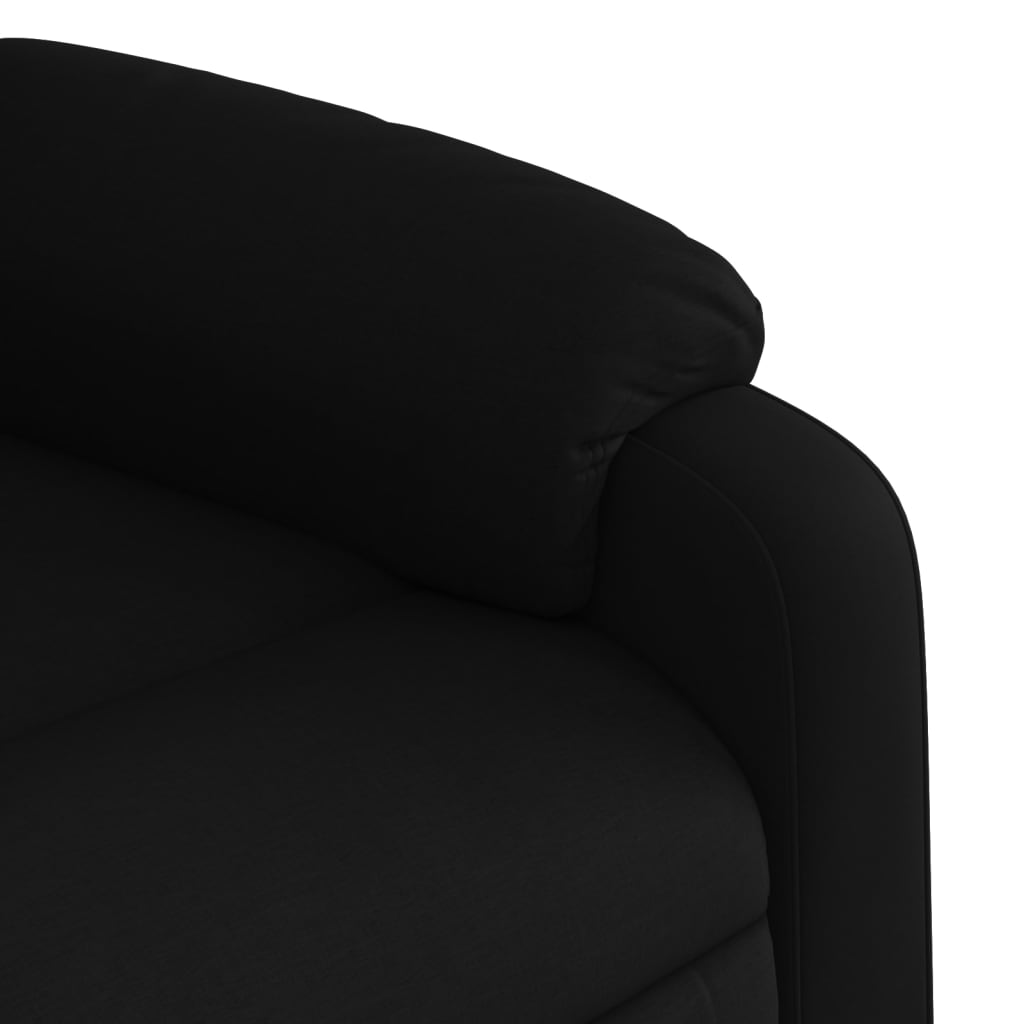 vidaXL Sillón reclinable elevable tela negro