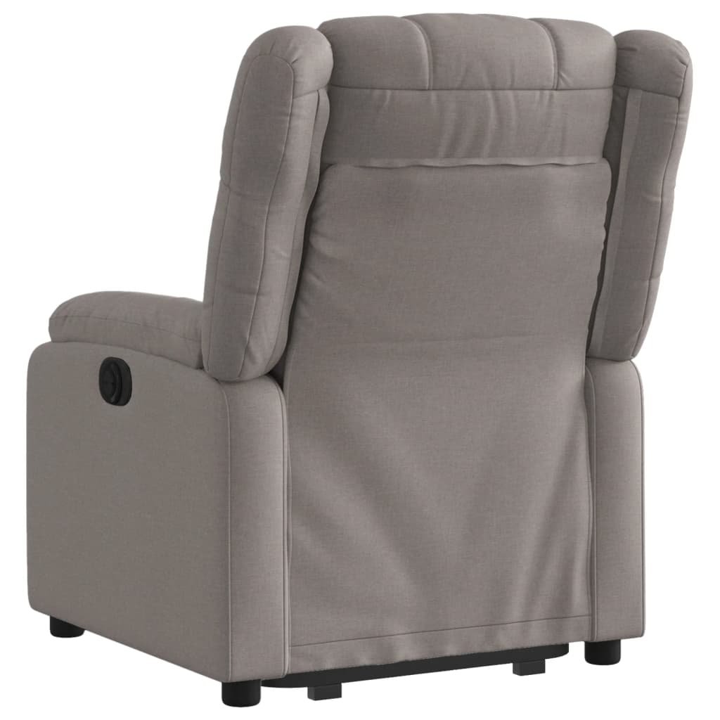 vidaXL Sillón eléctrico reclinable elevable de tela gris taupe