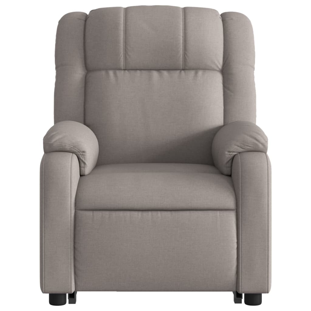 vidaXL Sillón eléctrico reclinable elevable de tela gris taupe