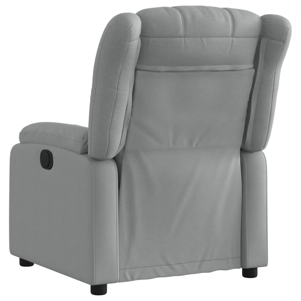 vidaXL Sillón reclinable eléctrico tela gris claro