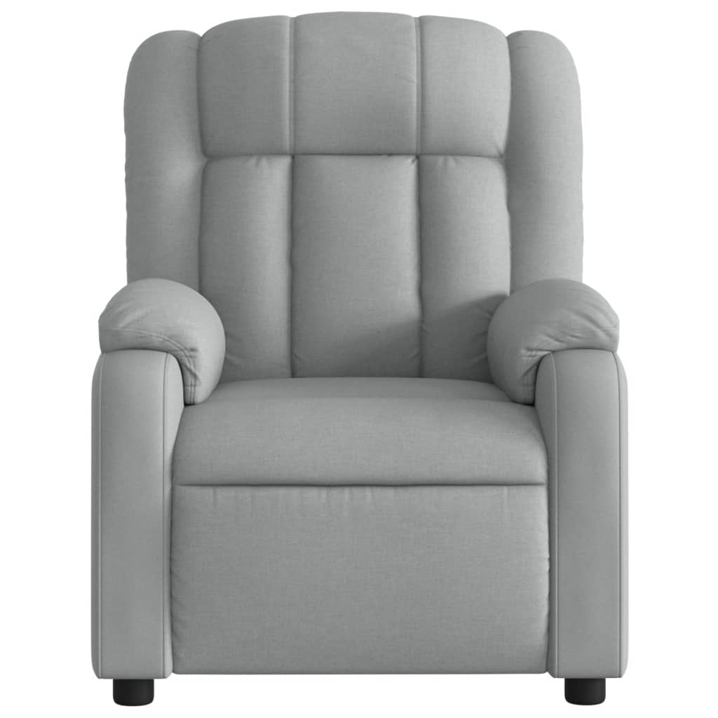 vidaXL Sillón reclinable eléctrico tela gris claro