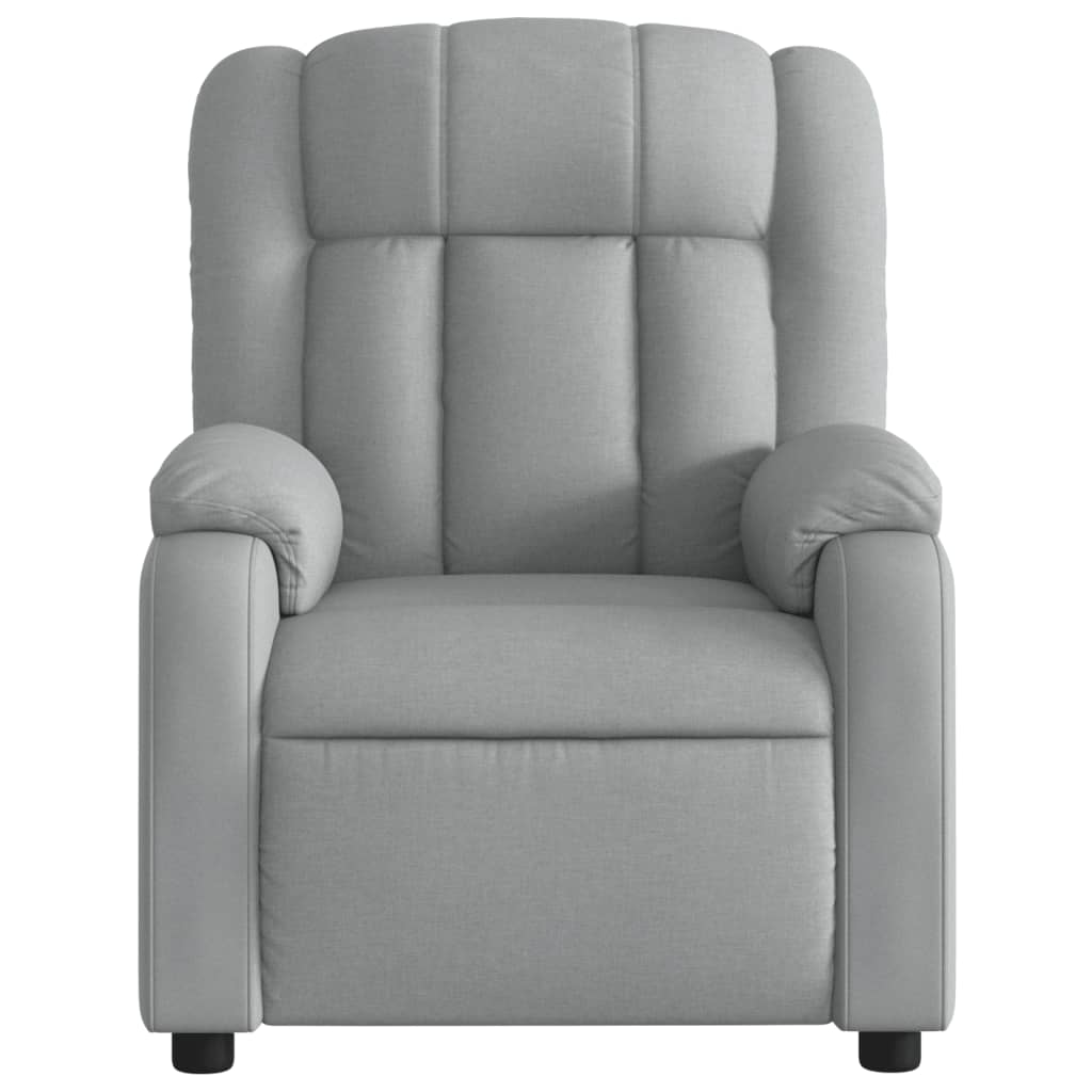 vidaXL Sillón reclinable de masaje eléctrico tela gris claro