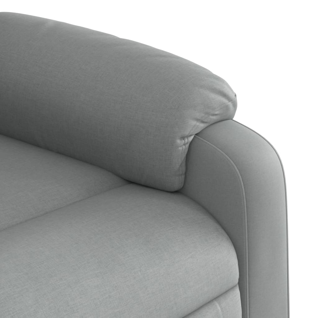 vidaXL Sillón reclinable de masaje eléctrico tela gris claro