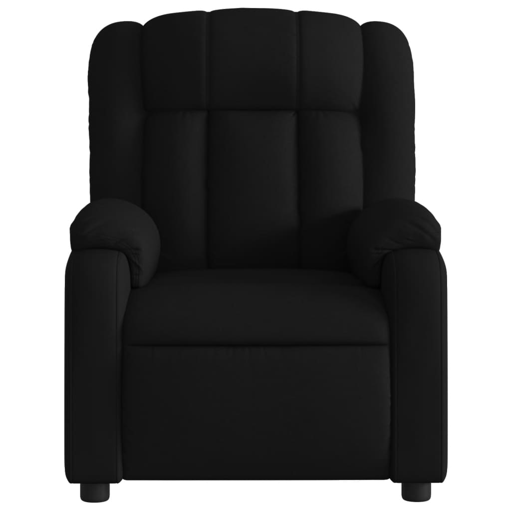 vidaXL Sillón reclinable de masaje eléctrico tela negro