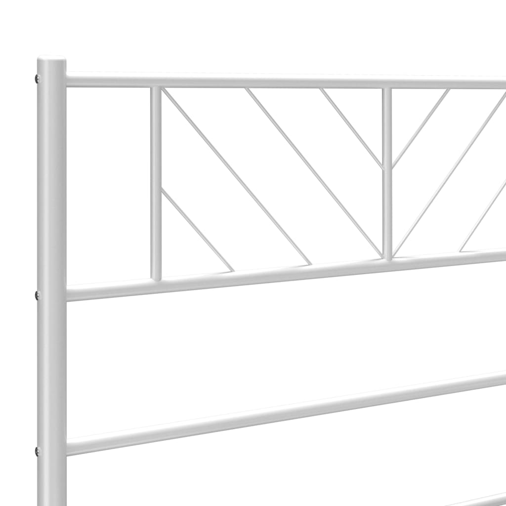 vidaXL Cabecero de metal blanco 90 cm