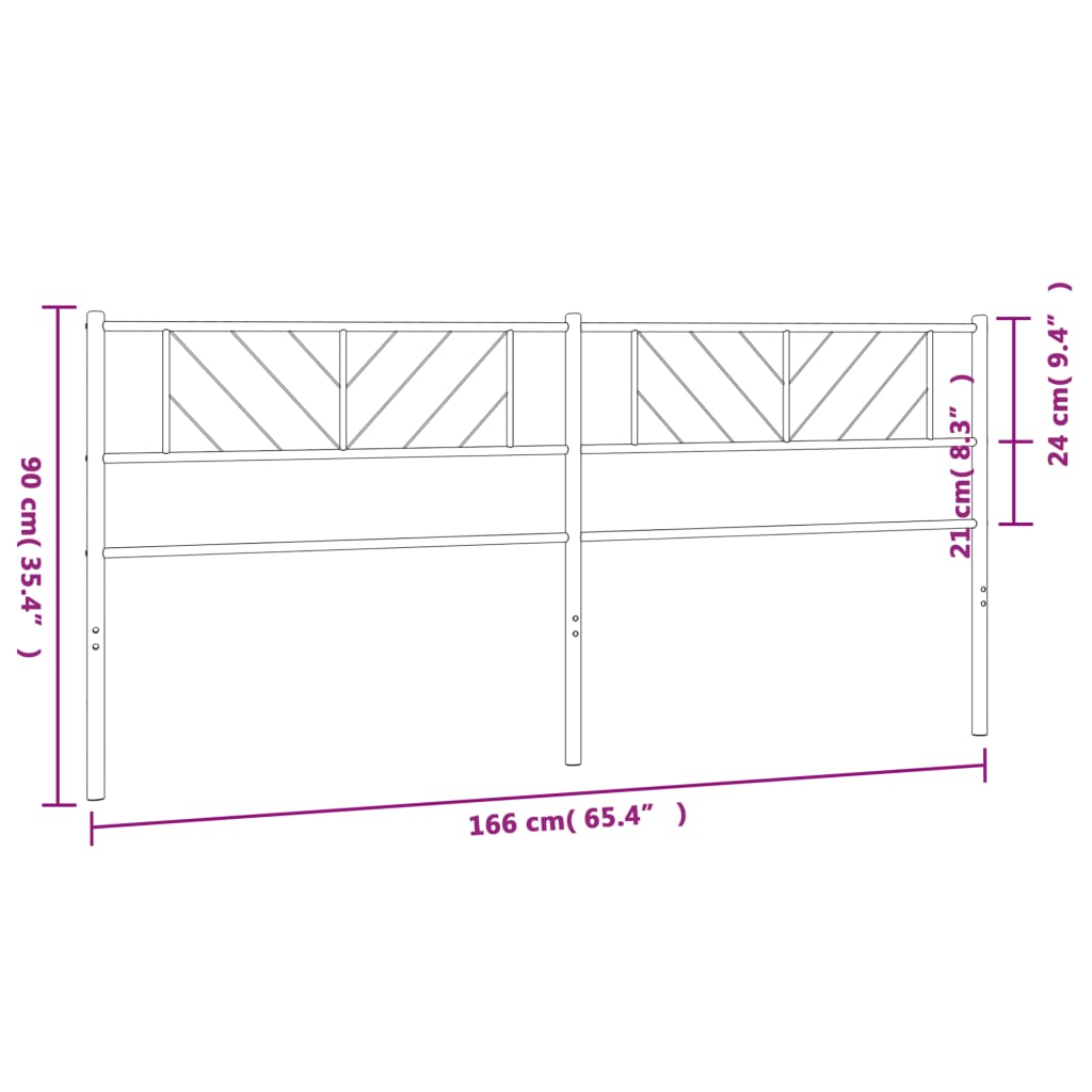 vidaXL Cabecero de metal blanco 160 cm