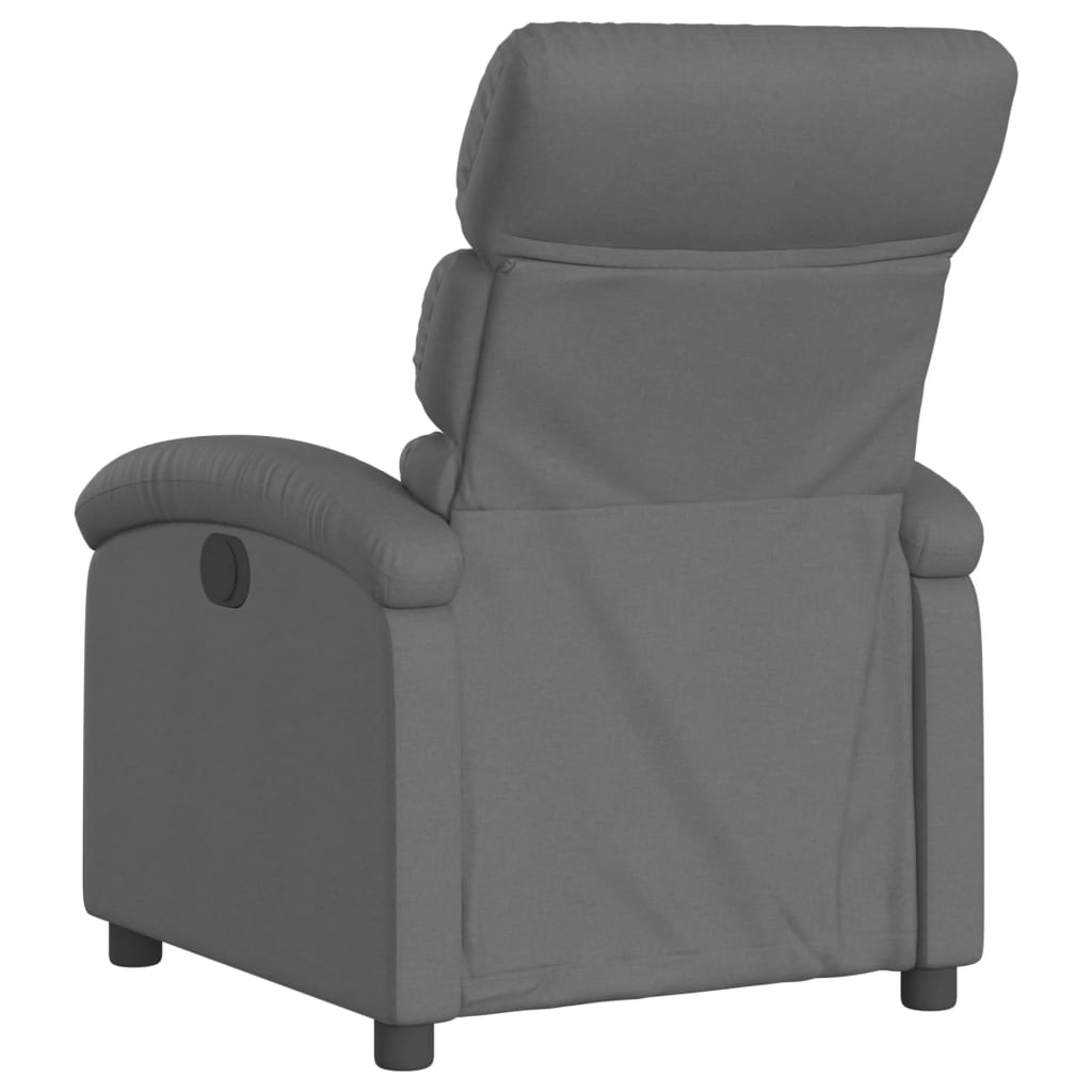 vidaXL Sillón reclinable de tela gris oscuro