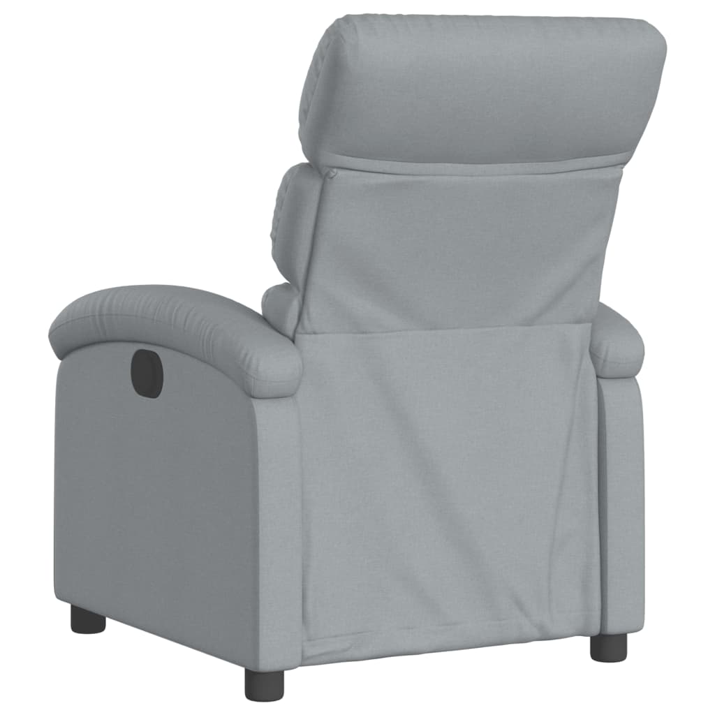 vidaXL Sillón reclinable de masaje de tela gris claro