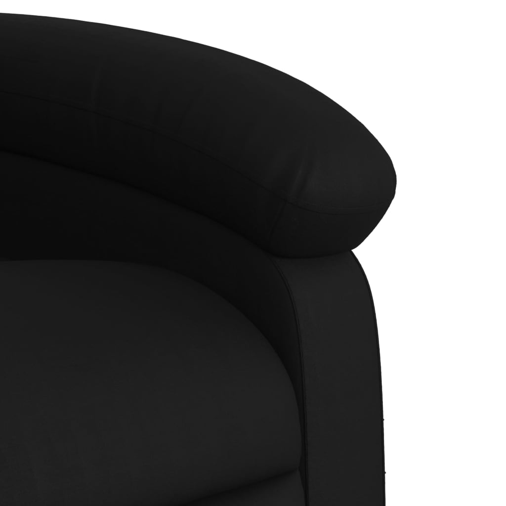 vidaXL Sillón de masaje reclinable cuero sintético negro