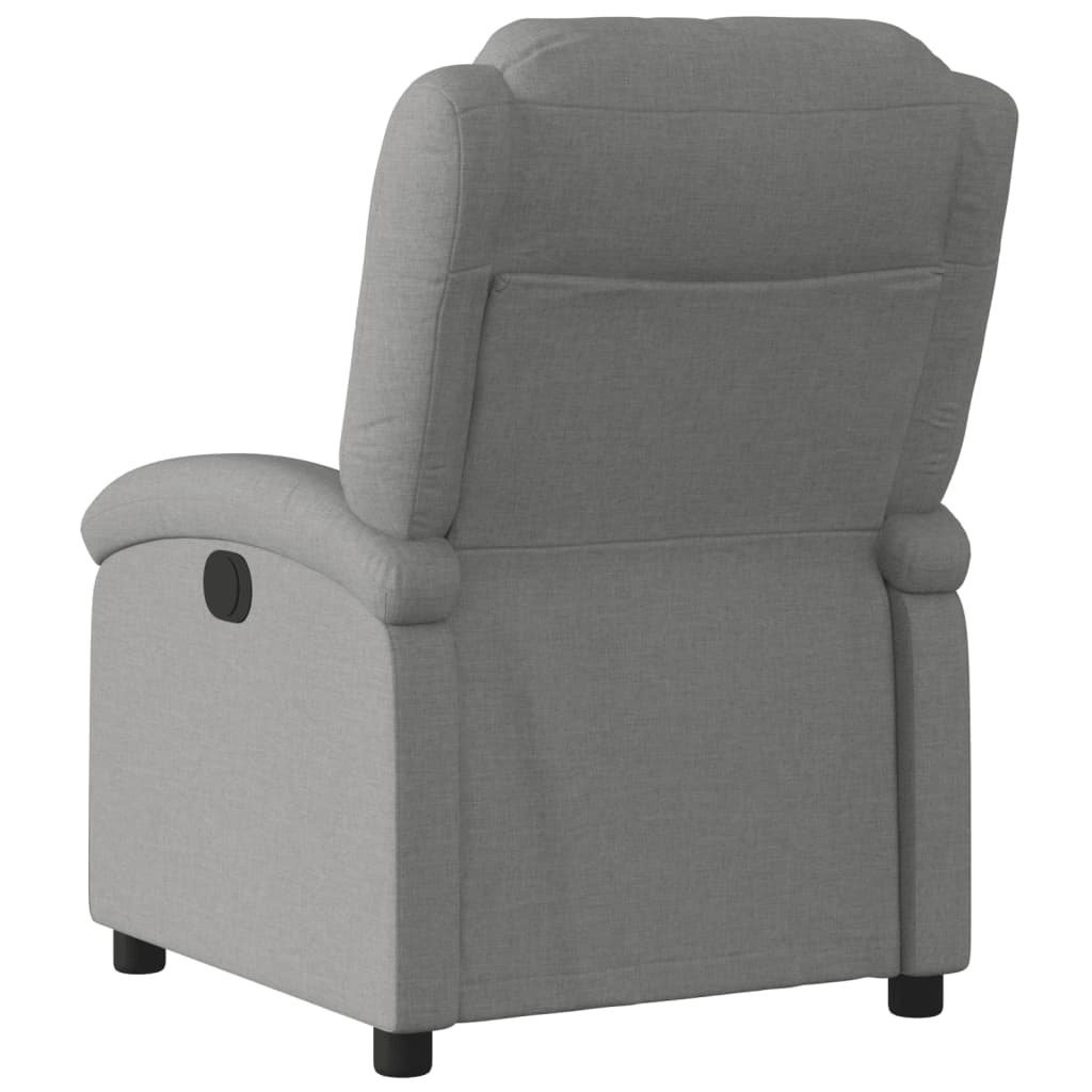 vidaXL Sillón reclinable de tela gris oscuro