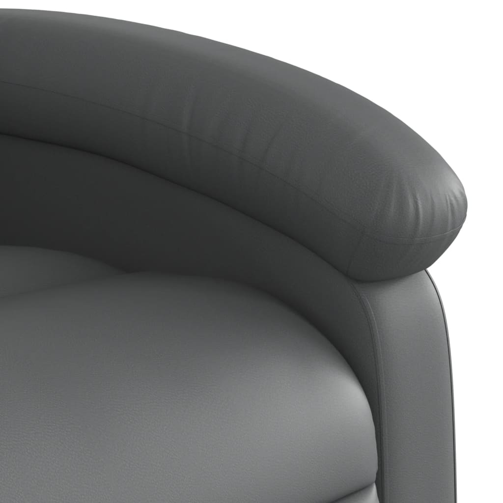 vidaXL Sillón reclinable de cuero sintético gris