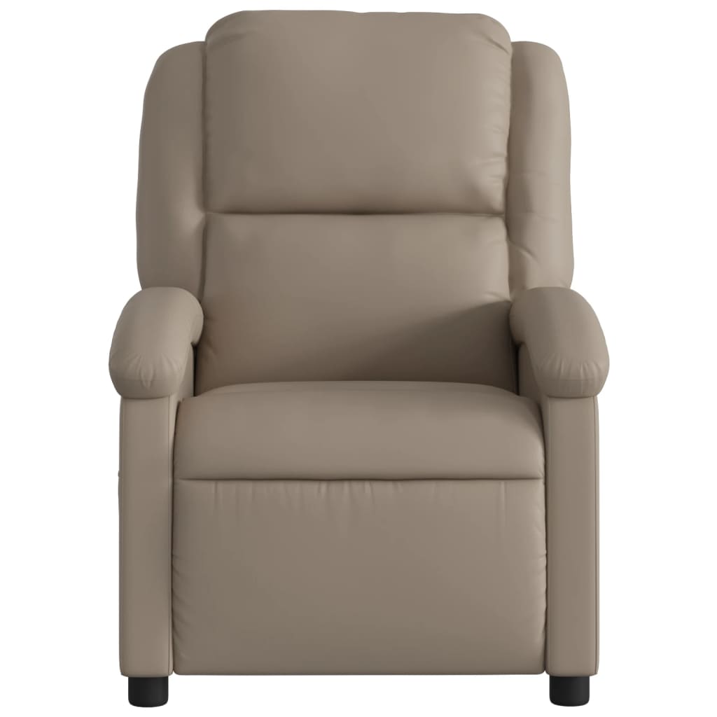 vidaXL Sillón de masaje reclinable cuero sintético color capuchino