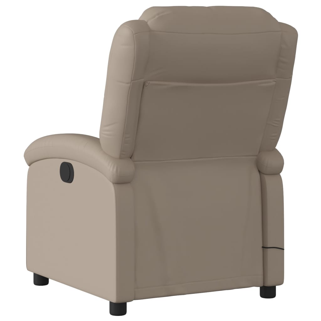 vidaXL Sillón de masaje reclinable cuero sintético color capuchino