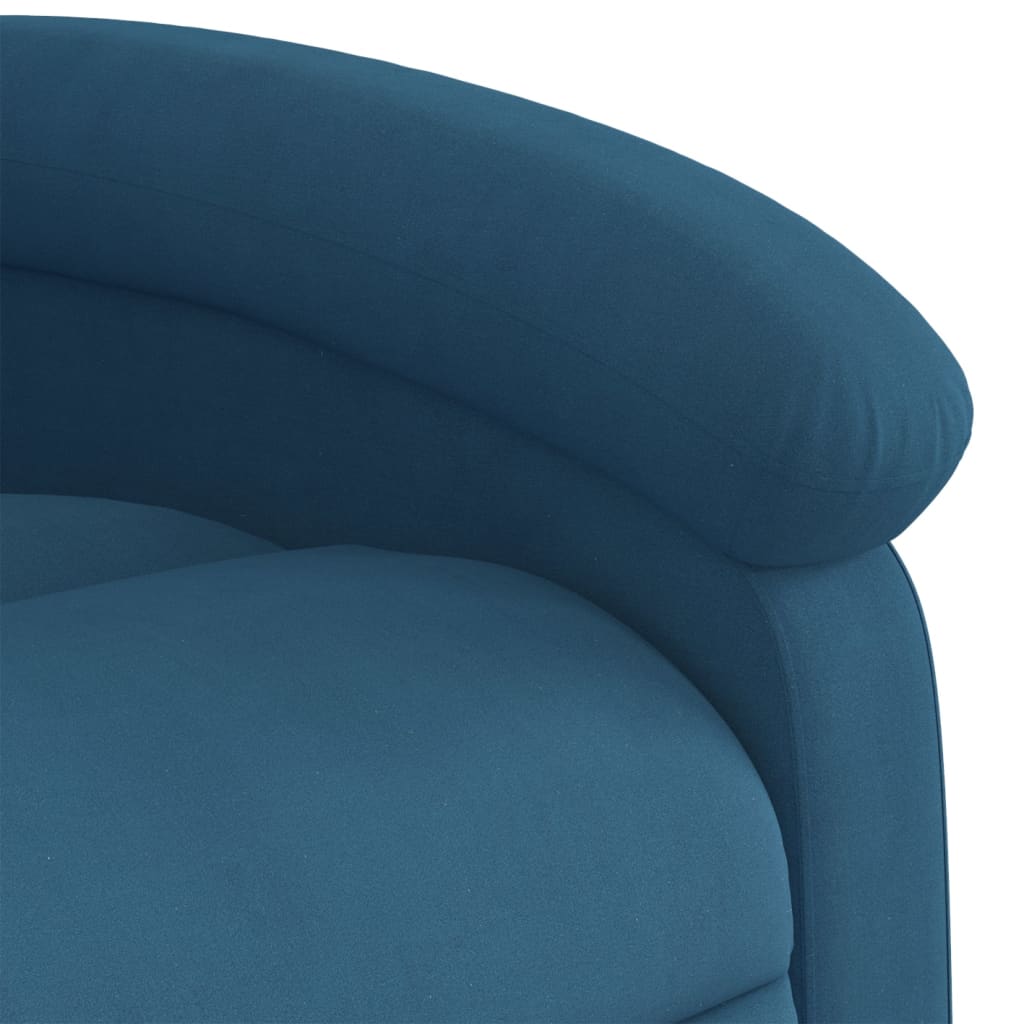 vidaXL Sillón de masaje reclinable de terciopelo azul