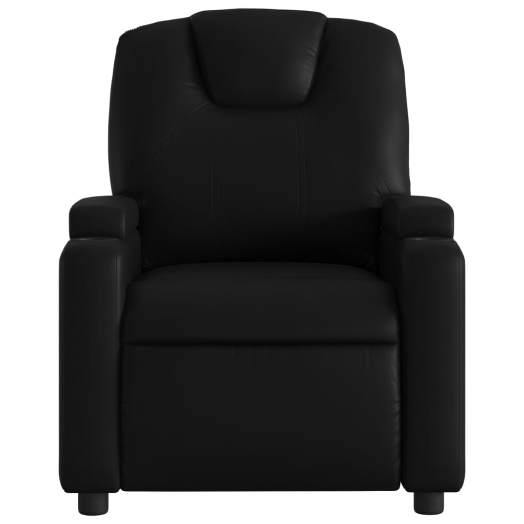 vidaXL Sillón de masaje reclinable cuero sintético negro